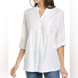 I McLaughlin Linen Button up Riviera Blouse